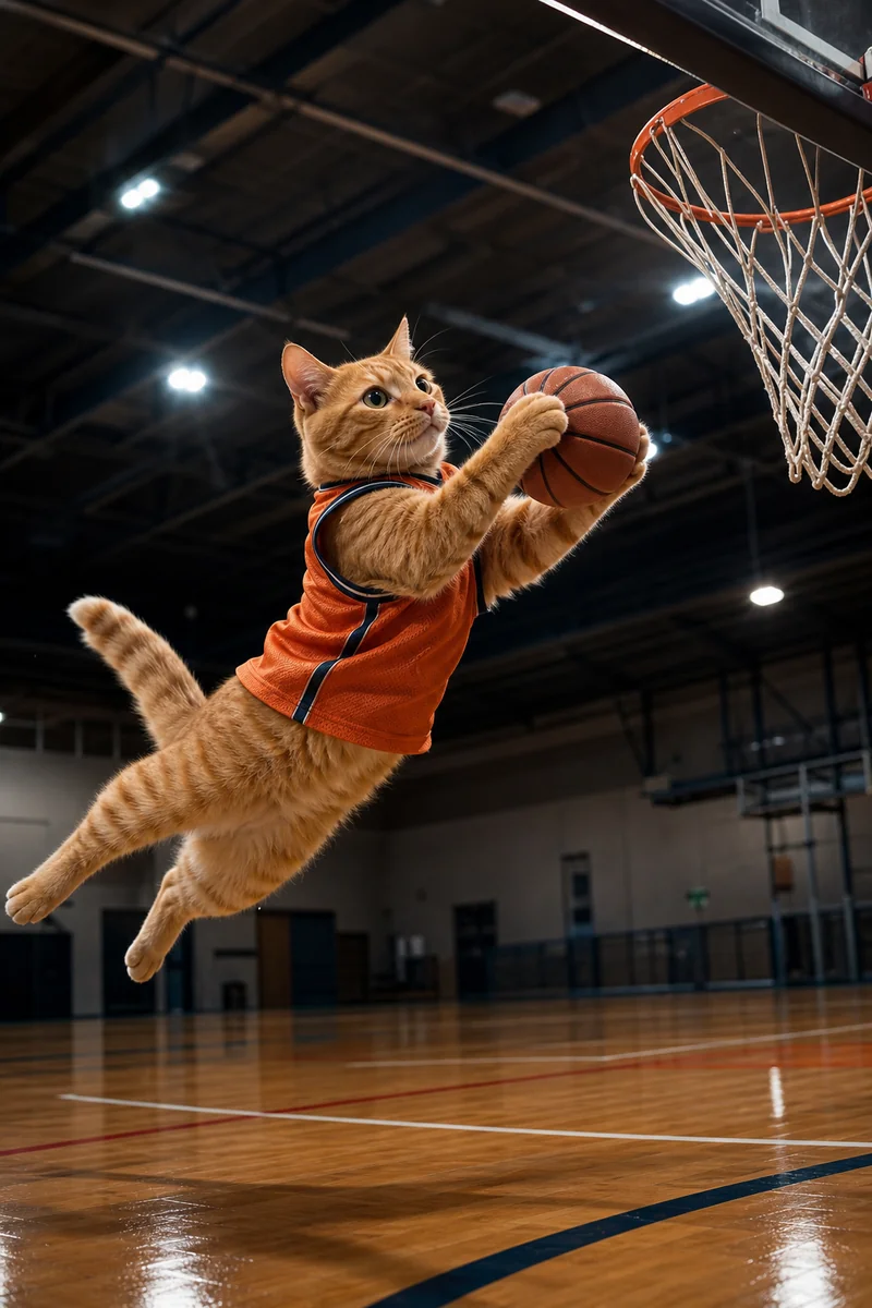 Slam Dunk AI pet portrait style sample