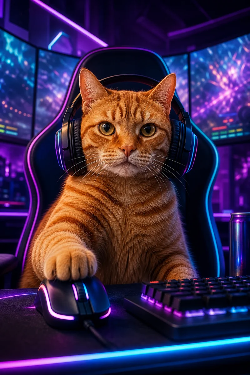 Esports Pro AI pet portrait style sample