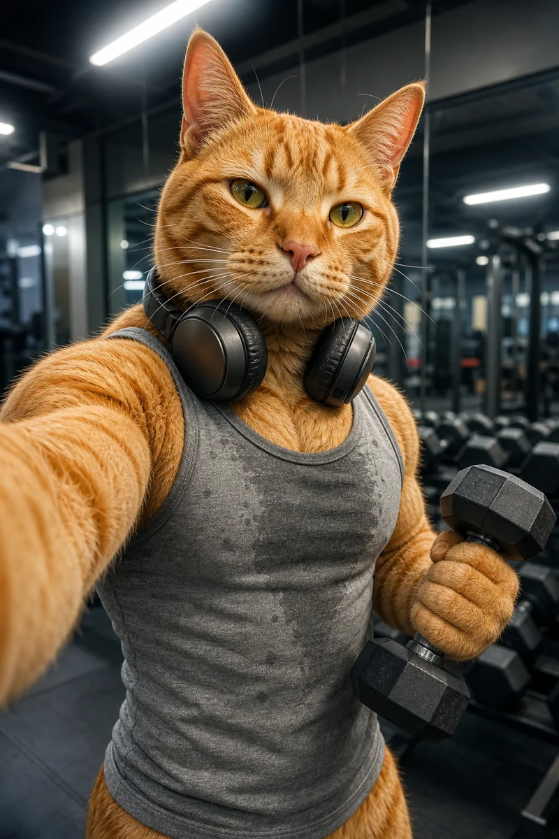Gym Bro AI pet portrait style sample