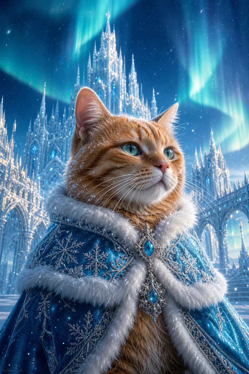 Ice Kingdom AI pet portrait style sample