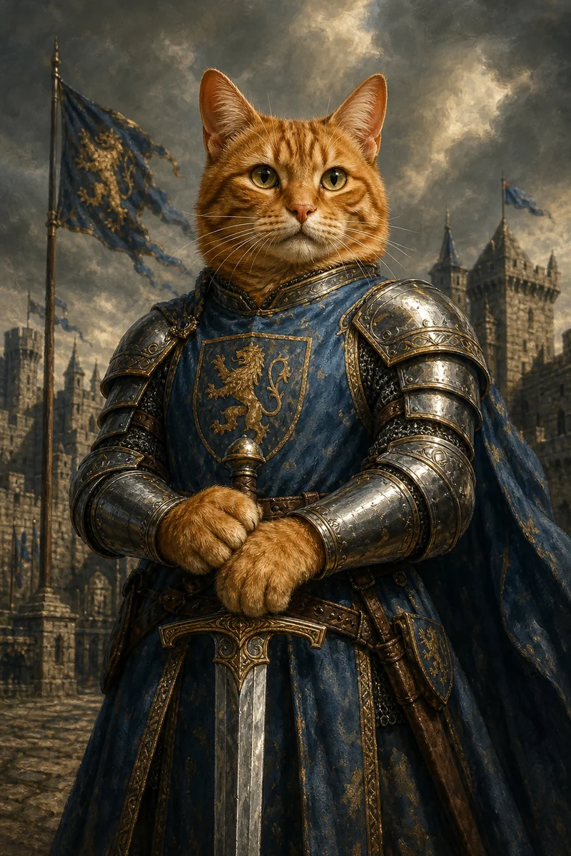 Knight AI pet portrait style sample