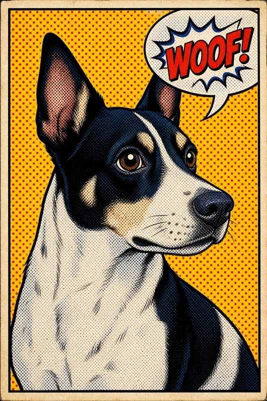 Pop Comic AI pet portrait style sample