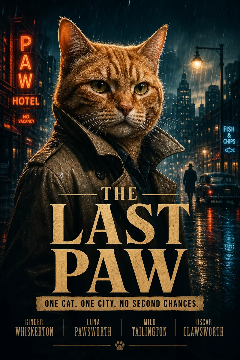 Movie Poster AI pet portrait style sample