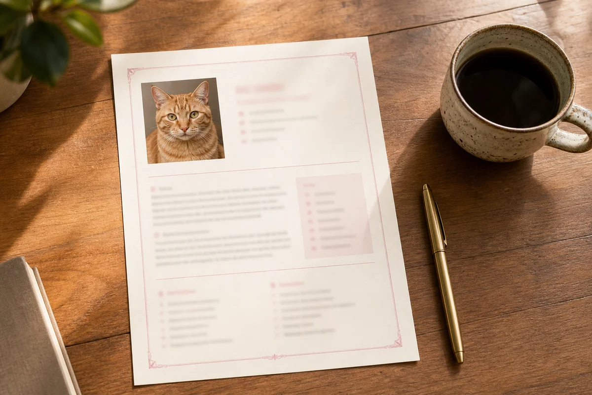 Pet Resume AI pet portrait style sample