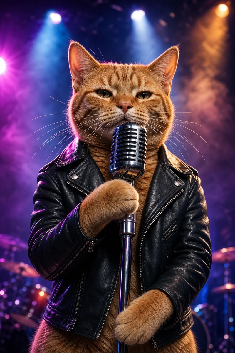 Stadium Rocker AI pet portrait style sample