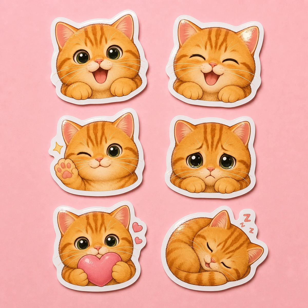 Sticker Pack AI pet portrait style sample