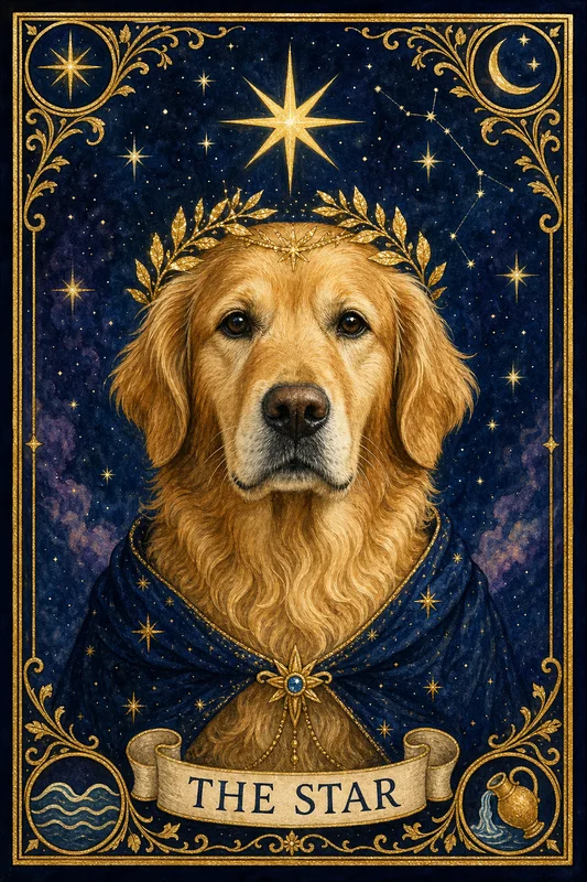 The Star AI pet portrait style sample
