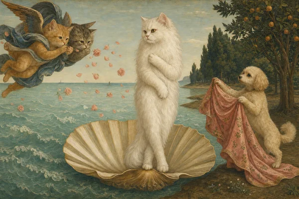 Pawn of Venus AI pet portrait style sample