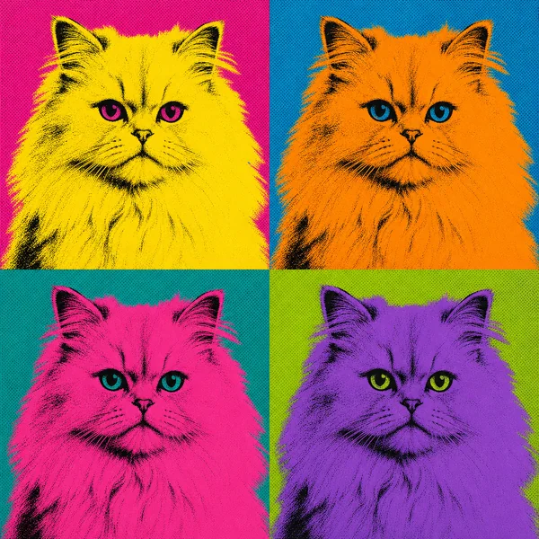 Pop Whiskers AI pet portrait style sample