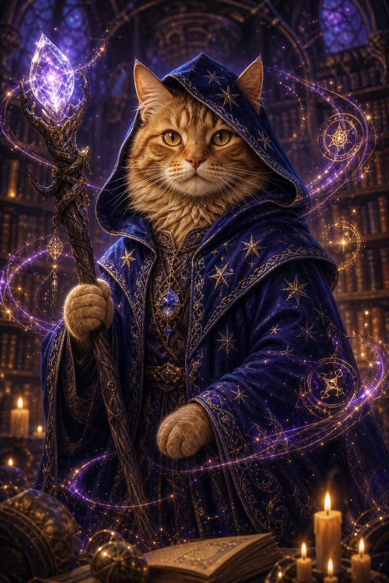 Wizard AI pet portrait style sample
