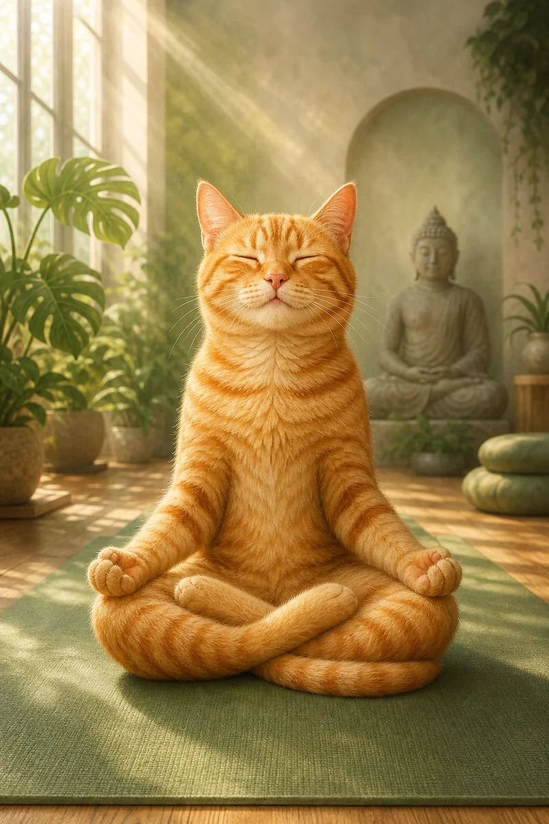 Yoga Zen AI pet portrait style sample