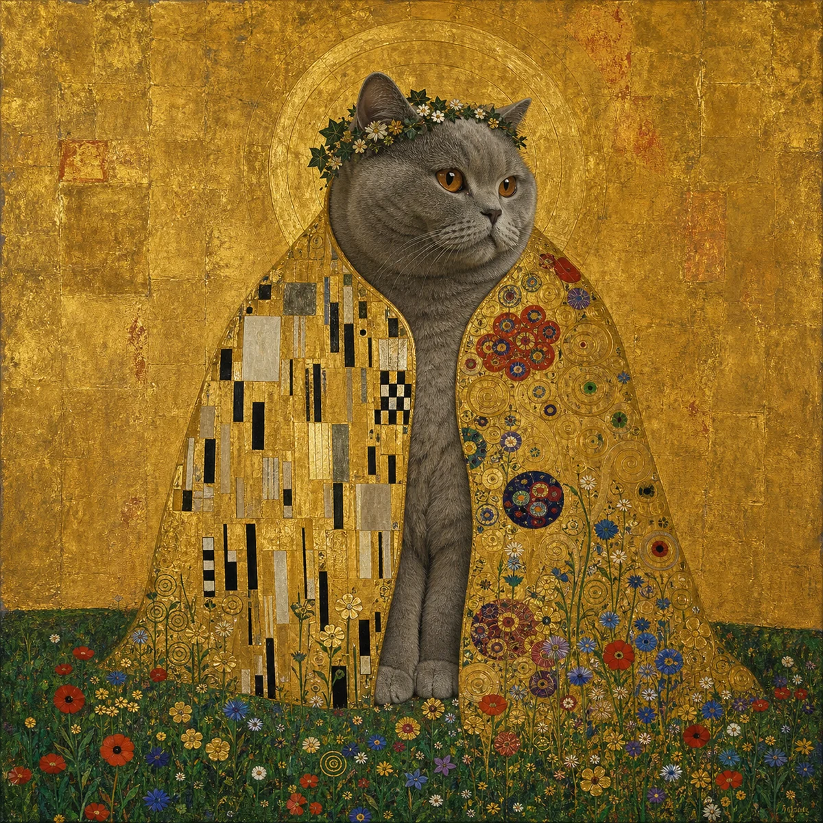 The Purr Kiss pet portrait of Tofu